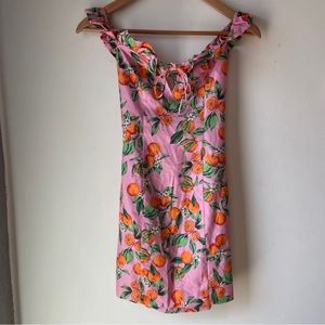 Dress with orange pattern
